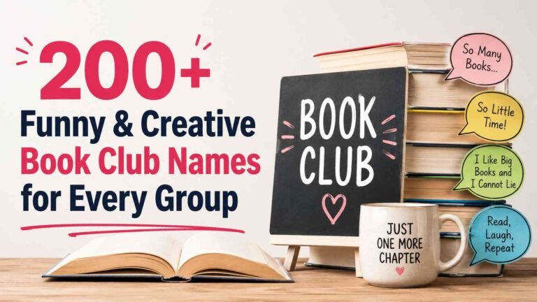 Funny Book Club Names