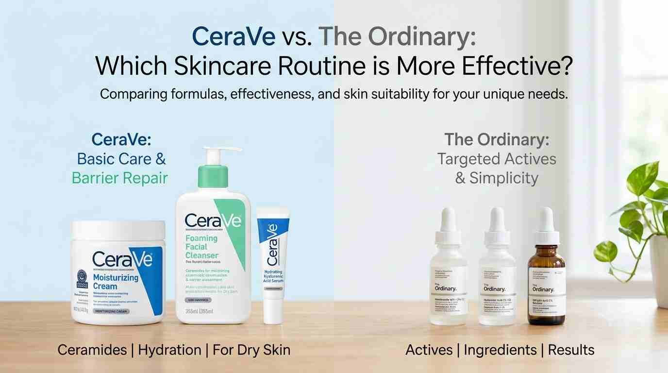i am a genz woman. how does cerave compare to the ordinary in terms of skincare effectiveness?