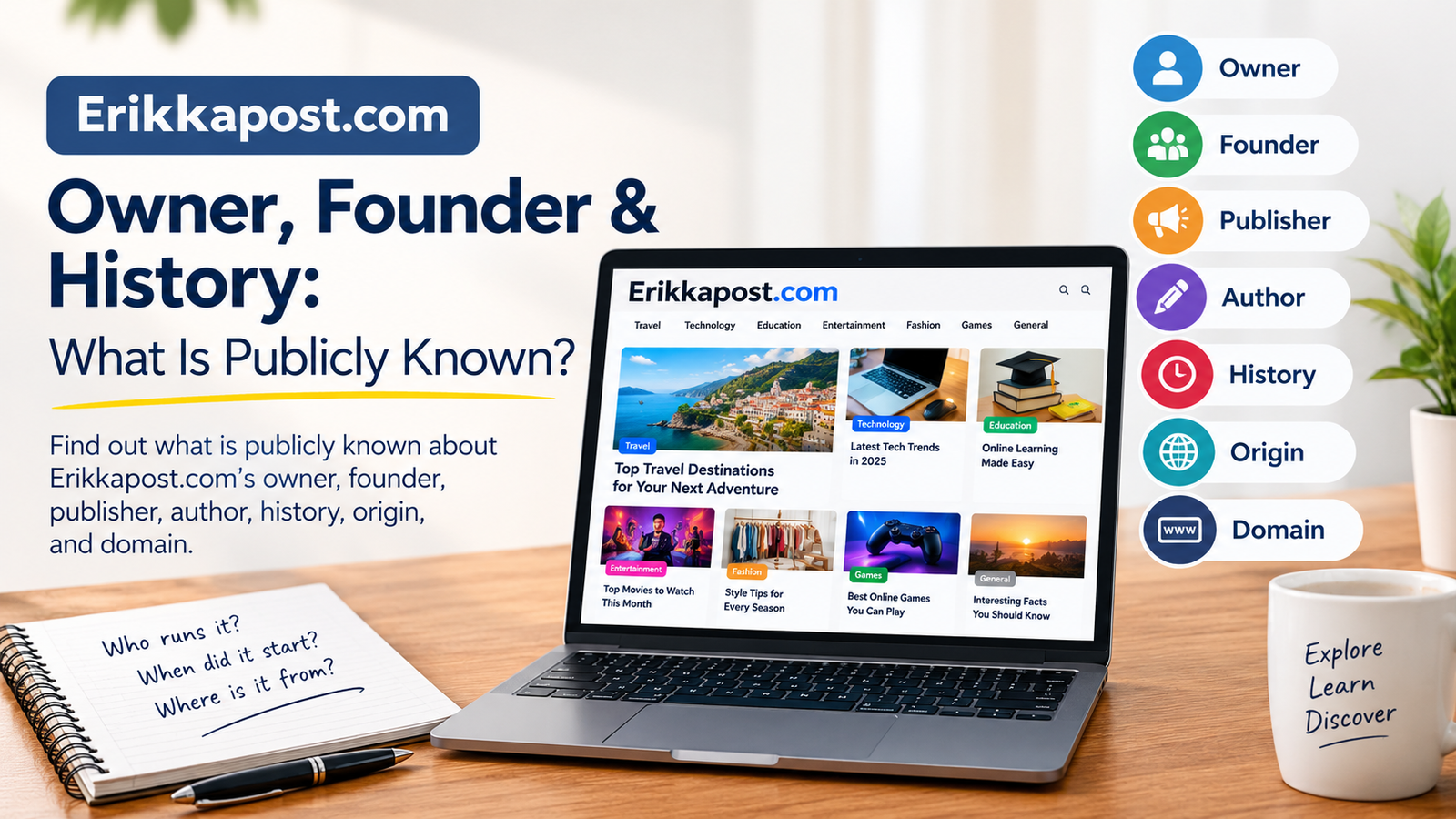 Erikkapost.com Owner, Founder & History